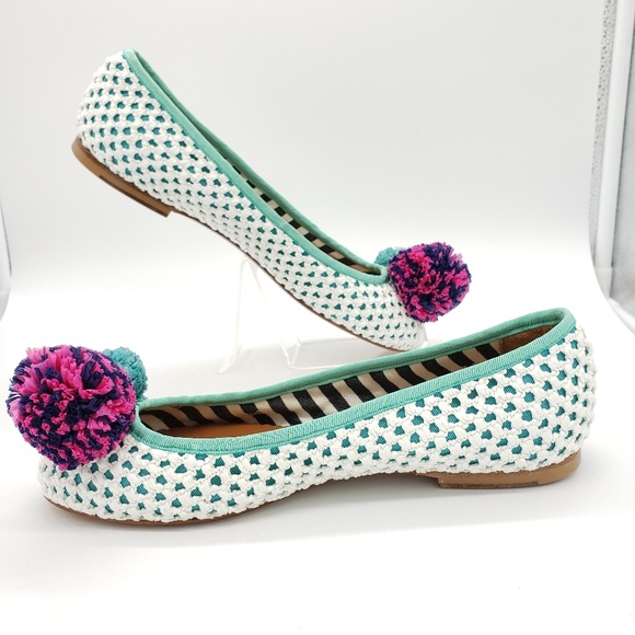 Missoni Pom-Pom Bianco Ballerina Flats SZ 38 EUC - Picture 8 of 8